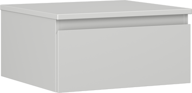 Mexen Orio szafka łazienkowa podumywalkowa 50 cm z blatem, 1 szuflada,  szara mat - 91A10-05023-1-BFC62