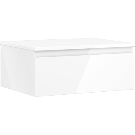 Mexen Orio szafka łazienkowa podumywalkowa 60 cm z blatem, 1 szuflada, biała połysk - 91A10-06023-1-BFC00