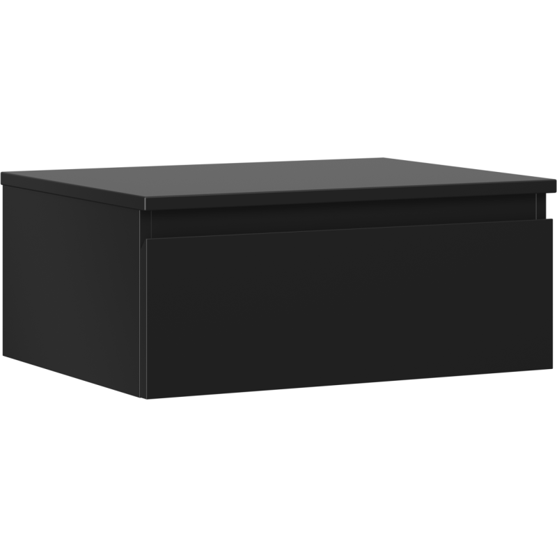 Mexen Orio szafka łazienkowa podumywalkowa 60 cm z blatem, 1 szuflada,  czarna mat - 91A10-06023-1-BFC71