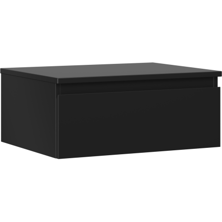 Mexen Orio szafka łazienkowa podumywalkowa 60 cm z blatem, 1 szuflada,  czarna mat - 91A10-06023-1-BFC71