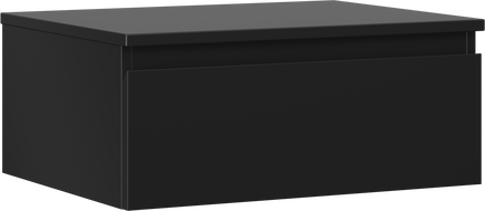 Mexen Orio szafka łazienkowa podumywalkowa 60 cm z blatem, 1 szuflada,  czarna mat - 91A10-06023-1-BFC71