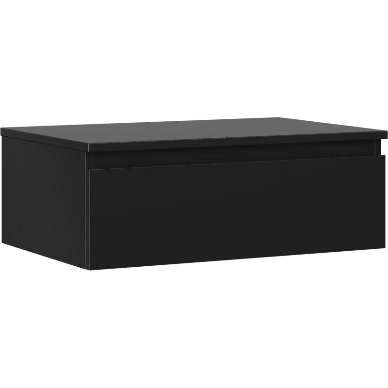 Mexen Orio szafka łazienkowa podumywalkowa 70 cm z blatem, 1 szuflada, czarna mat - 91A10-07023-1-BFC71