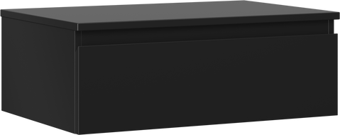 Mexen Orio szafka łazienkowa podumywalkowa 70 cm z blatem, 1 szuflada, czarna mat - 91A10-07023-1-BFC71