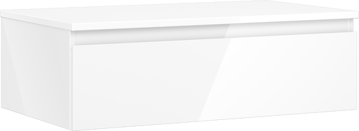 Mexen Orio szafka łazienkowa podumywalkowa 80 cm z blatem, 1 szuflada, biała połysk - 91A10-08023-1-BFC00