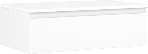 Mexen Orio szafka łazienkowa podumywalkowa 80 cm z blatem, 1 szuflada, biała mat - 91A10-08023-1-BFC01