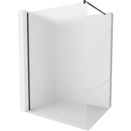 Mexen Kioto ścianka prysznicowa Walk-in 80 x 200 cm, szron 8 mm, czarna - 800-080-101-70-30