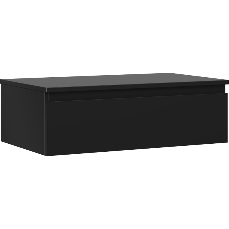 Mexen Orio szafka łazienkowa podumywalkowa 80 cm z blatem, 1 szuflada, czarna mat - 91A10-08023-1-BFC71