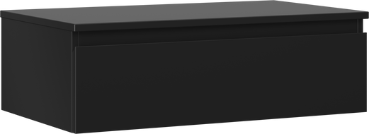 Mexen Orio szafka łazienkowa podumywalkowa 80 cm z blatem, 1 szuflada, czarna mat - 91A10-08023-1-BFC71