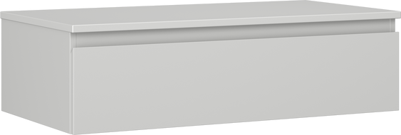 Mexen Orio szafka łazienkowa podumywalkowa 90 cm z blatem, 1 szuflada, szara mat - 91A10-09023-1-BFC62