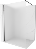 Mexen Kioto ścianka prysznicowa Walk-in 120 x 200 cm, szron 8 mm, czarna - 800-120-101-70-30