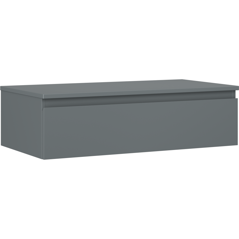 Mexen Orio szafka łazienkowa podumywalkowa 90 cm z blatem, 1 szuflada, grafit mat - 91A10-09023-1-BFC66
