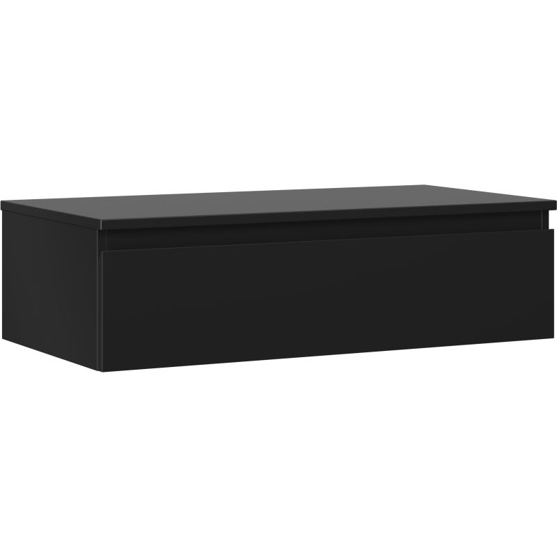 Mexen Orio szafka łazienkowa podumywalkowa 90 cm z blatem, 1 szuflada, czarna mat - 91A10-09023-1-BFC71