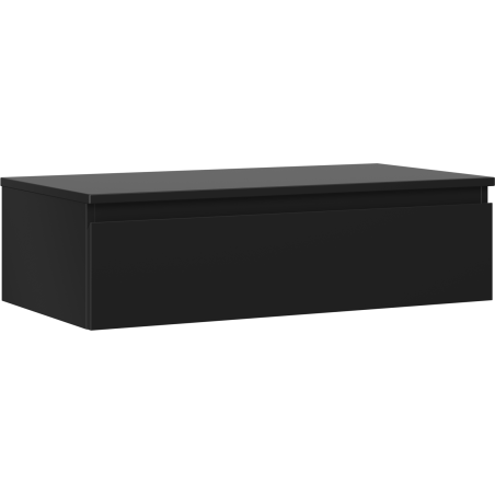 Mexen Orio szafka łazienkowa podumywalkowa 90 cm z blatem, 1 szuflada, czarna mat - 91A10-09023-1-BFC71