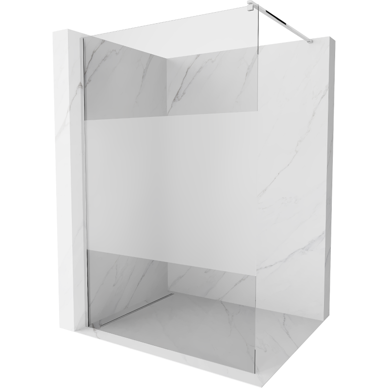 Mexen Kioto ścianka prysznicowa Walk-in 100 x 200 cm, transparent/szron 8 mm, chrom - 800-100-101-01-35