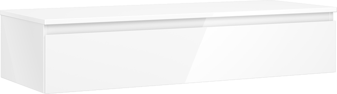 Mexen Orio szafka łazienkowa podumywalkowa 120 cm z blatem, 1 szuflada, biała połysk - 91A10-12023-1-BFC00