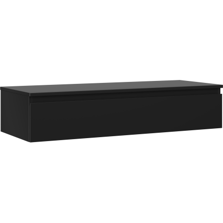 Mexen Orio szafka łazienkowa podumywalkowa 120 cm z blatem, 1 szuflada, czarna mat - 91A10-12023-1-BFC71