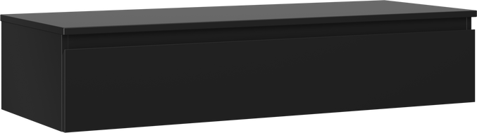 Mexen Orio szafka łazienkowa podumywalkowa 120 cm z blatem, 1 szuflada, czarna mat - 91A10-12023-1-BFC71