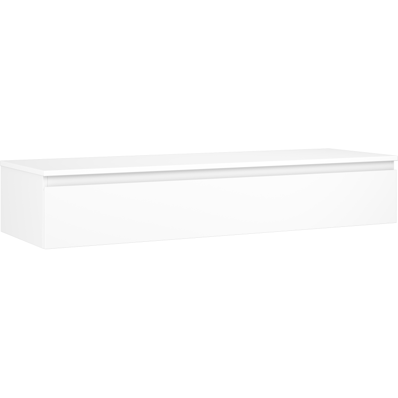 Mexen Orio szafka łazienkowa podumywalkowa 140 cm z blatem, 1 szuflada, biała mat - 91A10-14023-1-BFC01