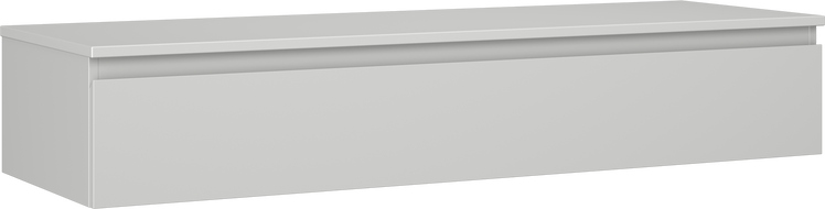 Mexen Orio szafka łazienkowa podumywalkowa 140 cm z blatem, 1 szuflada, szara mat - 91A10-14023-1-BFC62