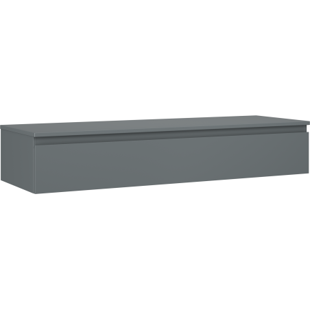 Mexen Orio szafka łazienkowa podumywalkowa 140 cm z blatem, 1 szuflada, grafit mat - 91A10-14023-1-BFC66