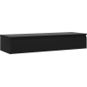 Mexen Orio szafka łazienkowa podumywalkowa 140 cm z blatem, 1 szuflada, czarna mat - 91A10-14023-1-BFC71
