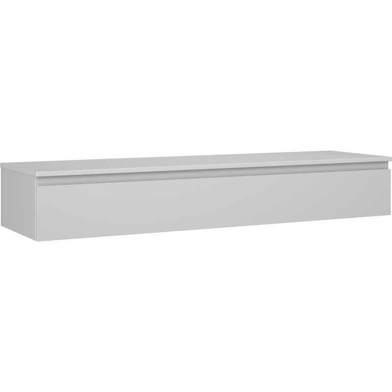 Mexen Orio szafka łazienkowa podumywalkowa 160 cm z blatem, 1 szuflada, szara mat - 91A10-16023-1-BFC62