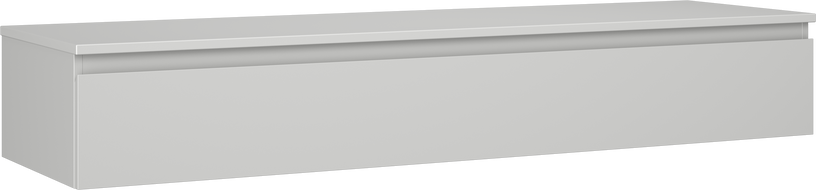 Mexen Orio szafka łazienkowa podumywalkowa 160 cm z blatem, 1 szuflada, szara mat - 91A10-16023-1-BFC62