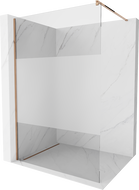 Mexen Kioto ścianka prysznicowa Walk-in 100 x 200 cm, transparent/szron 8 mm, różowe złoto - 800-100-101-60-35