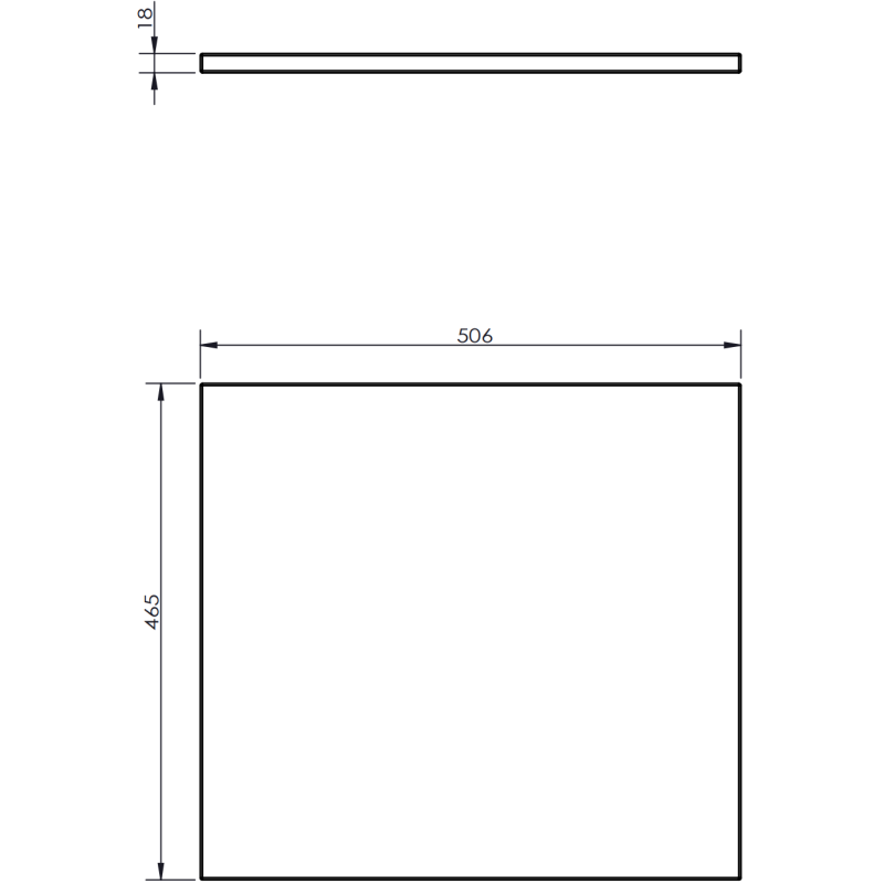 Mexen Orio szafka łazienkowa podumywalkowa 50 cm z blatem, 1 szuflada, grafit mat - 91A10-05047-1-BFC66