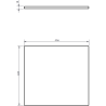 Mexen Orio szafka łazienkowa podumywalkowa 50 cm z blatem, 1 szuflada, czarna mat - 91A10-05047-1-BFC71