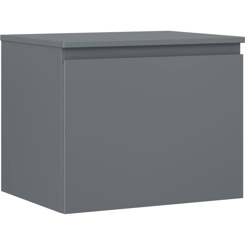 Mexen Orio szafka łazienkowa podumywalkowa 60 cm z blatem, 1 szuflada, grafit mat - 91A10-06047-1-BFC66