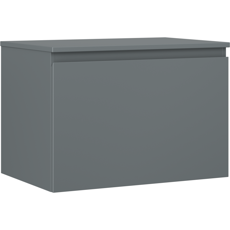 Mexen Orio szafka łazienkowa podumywalkowa 70 cm z blatem, 1 szuflada, grafit mat - 91A10-07047-1-BFC66