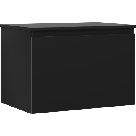 Mexen Orio szafka łazienkowa podumywalkowa 70 cm z blatem, 1 szuflada, czarna mat - 91A10-07047-1-BFC71