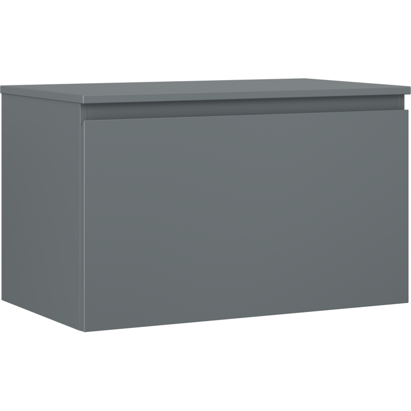 Mexen Orio szafka łazienkowa podumywalkowa 80 cm z blatem, 1 szuflada, grafit mat - 91A10-08047-1-BFC66