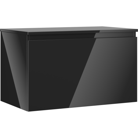 Mexen Orio szafka łazienkowa podumywalkowa 80 cm z blatem, 1 szuflada, czarna połysk - 91A10-08047-1-BFC70