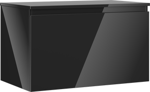 Mexen Orio szafka łazienkowa podumywalkowa 80 cm z blatem, 1 szuflada, czarna połysk - 91A10-08047-1-BFC70