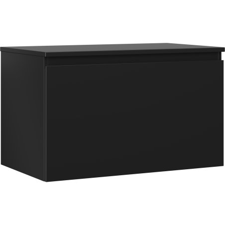 Mexen Orio szafka łazienkowa podumywalkowa 80 cm z blatem, 1 szuflada, czarna mat - 91A10-08047-1-BFC71