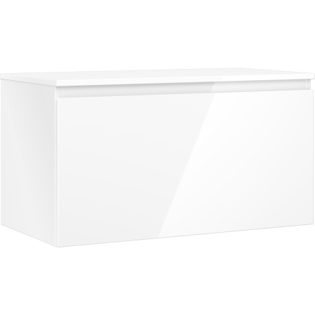 Mexen Orio szafka łazienkowa podumywalkowa 90 cm z blatem, 1 szuflada, biała połysk - 91A10-09047-1-BFC00