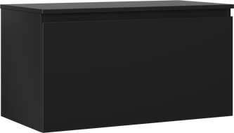 Mexen Orio szafka łazienkowa podumywalkowa 90 cm z blatem, 1 szuflada, czarna mat - 91A10-09047-1-BFC71