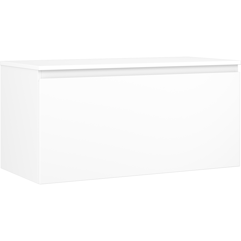 Mexen Orio szafka łazienkowa podumywalkowa 100 cm z blatem, 1 szuflada, biała mat - 91A10-10047-1-BFC01