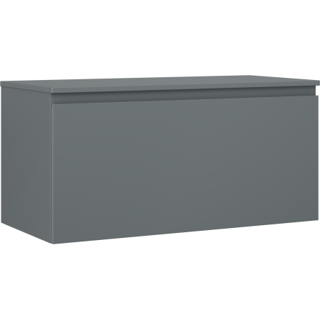 Mexen Orio szafka łazienkowa podumywalkowa 100 cm z blatem, 1 szuflada, grafit mat - 91A10-10047-1-BFC66