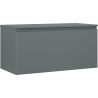 Mexen Orio szafka łazienkowa podumywalkowa 100 cm z blatem, 1 szuflada, grafit mat - 91A10-10047-1-BFC66