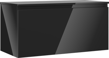 Mexen Orio szafka łazienkowa podumywalkowa 100 cm z blatem, 1 szuflada, czarna połysk - 91A10-10047-1-BFC70