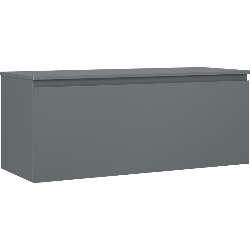 Mexen Orio szafka łazienkowa podumywalkowa 120 cm z blatem, 1 szuflada, grafit mat - 91A10-12047-1-BFC66