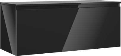 Mexen Orio szafka łazienkowa podumywalkowa 120 cm z blatem, 1 szuflada, czarna połysk - 91A10-12047-1-BFC70