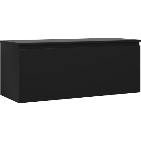 Mexen Orio szafka łazienkowa podumywalkowa 120 cm z blatem, 1 szuflada, czarna mat - 91A10-12047-1-BFC71