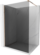 Mexen Kioto ścianka prysznicowa Walk-in 80 x 200 cm, grafit 8 mm, różowe złoto - 800-080-101-60-40
