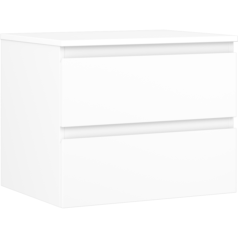 Mexen Orio szafka łazienkowa podumywalkowa 60 cm z blatem, 2 szuflady, biała mat - 91A10-06047-2-BFFC01