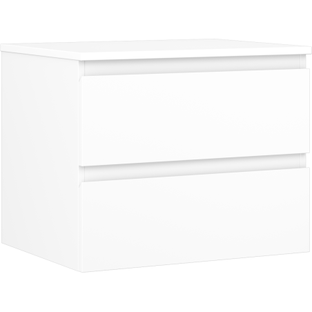 Mexen Orio szafka łazienkowa podumywalkowa 60 cm z blatem, 2 szuflady, biała mat - 91A10-06047-2-BFFC01