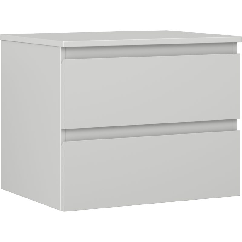 Mexen Orio szafka łazienkowa podumywalkowa 60 cm z blatem, 2 szuflady, szara mat - 91A10-06047-2-BFFC62